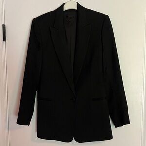 Theory black tonal houndstooth blazer